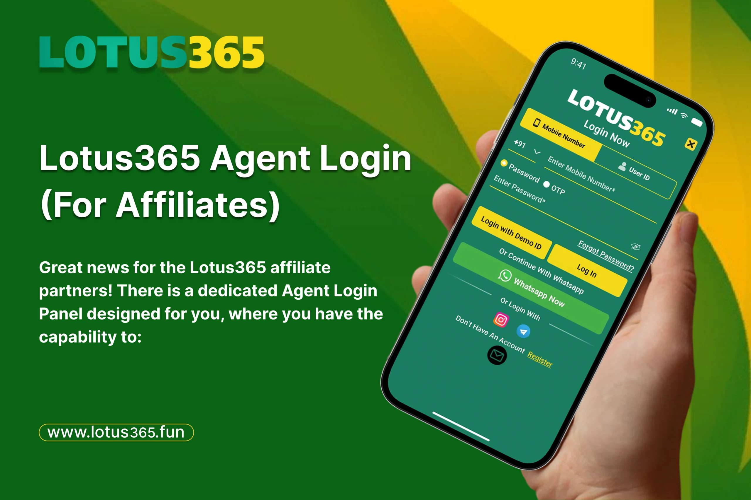 Lotus365 Agent Login